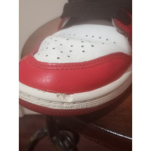 Nike Air Jordan 1 Mid SE Shoes Youth Size 3Y Red White Black DV1749-601 - Picture 9 of 13